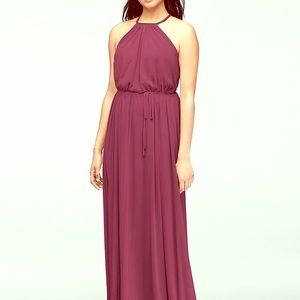 David’s Bridal halter bridesmaid dress